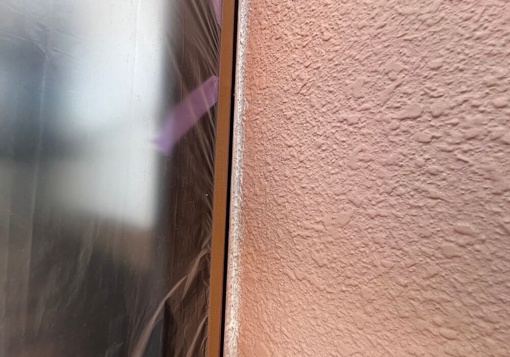野田市　窓際防水シーリング処理完了