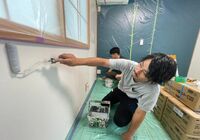 珪藻土塗り　下塗り