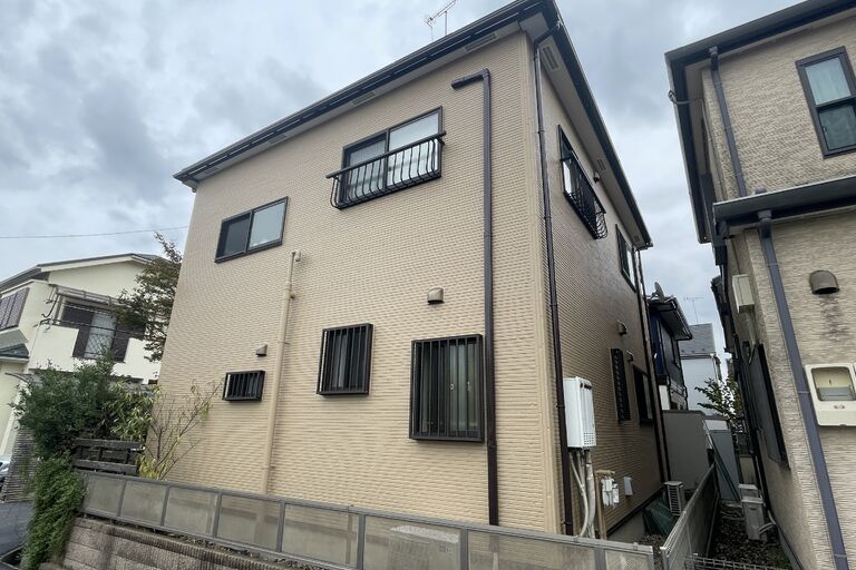 流山市鰭ヶ崎　外壁塗装　施工完了　全景