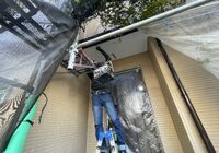 流山市鰭ヶ崎　塗装工事　作業風景
