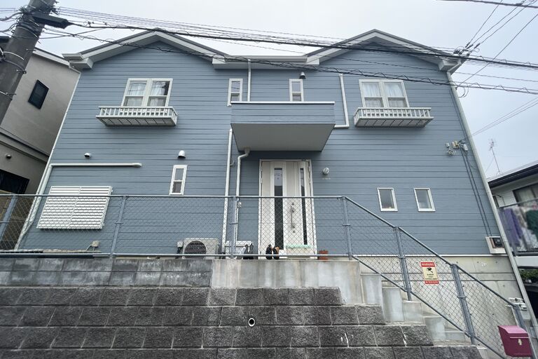 流山市平和台　外壁・付帯物塗装工事　施工後　全景-2