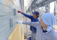 流山市平和台　外壁塗装　中塗り