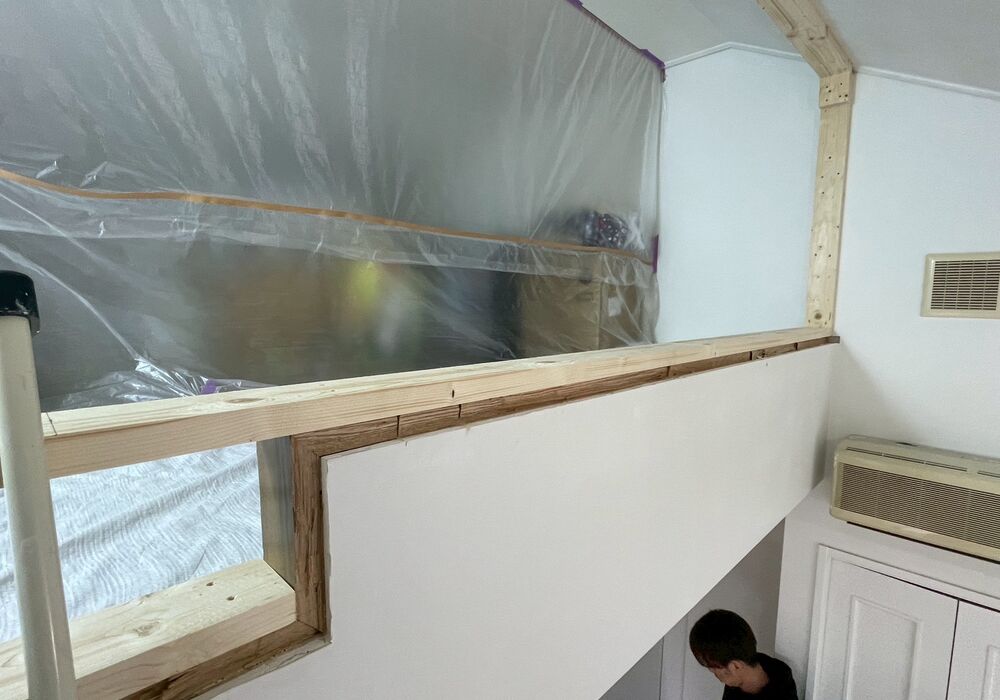 流山市平和台　ロフト間仕切り壁造作工事　間柱加工取り付け-3