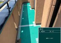 越谷市北川崎　ベランダ防水　通気マット敷き詰め