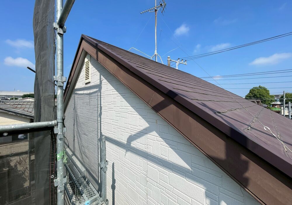 松戸市五香　外壁塗装工事　破風板　施工前