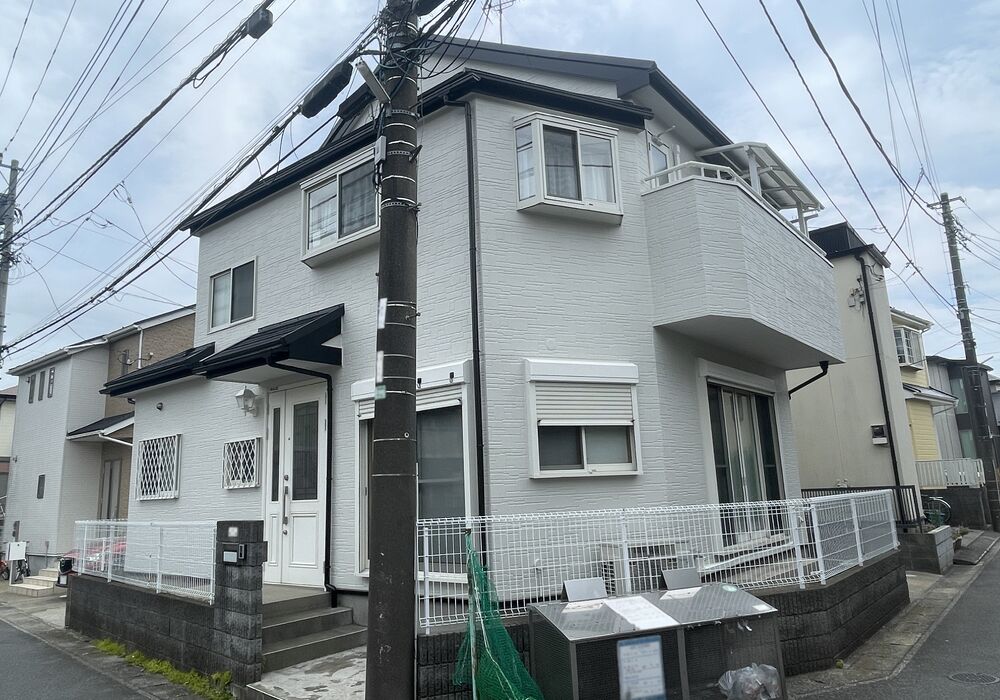 松戸市五香　外装リフォーム　全景　施工完了写真-2