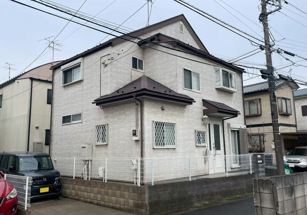 松戸市五香　外装リフォーム　全景　施工前写真-1