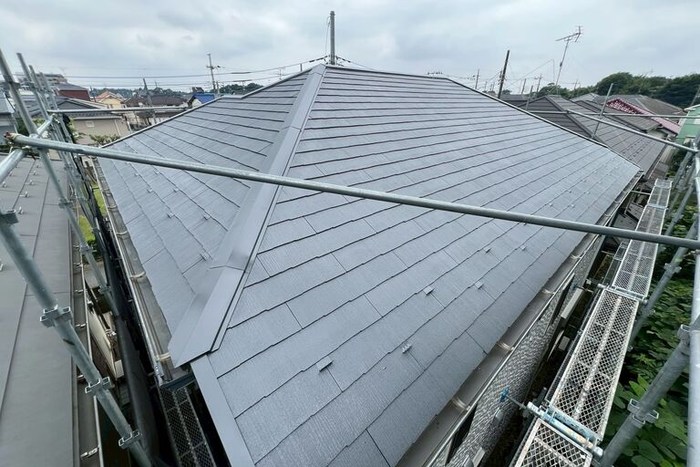 流山市西初石　屋根塗装工事　施工後-2