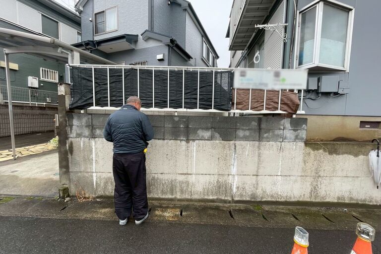 柏市旭町　アパート　駐輪場整備工事　施工前