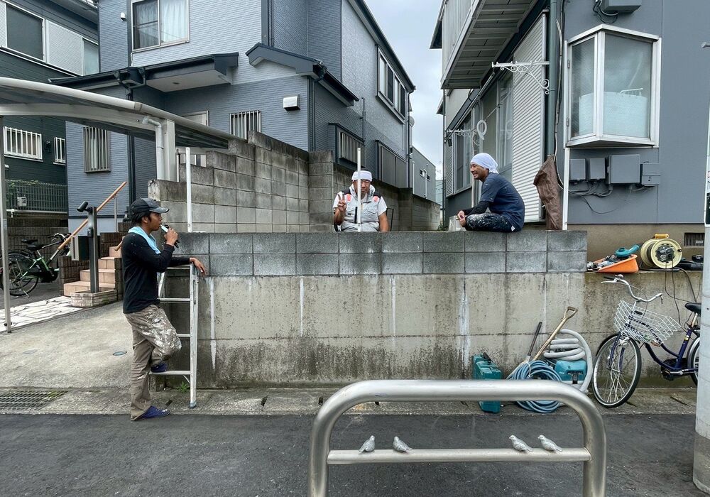 柏市旭町　アパート　駐輪場整備工事　解体前