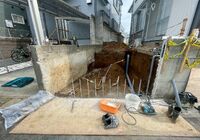 柏市旭町　アパート　駐輪場整備工事　解体&掘削工事完了