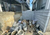 柏市旭町　アパート　駐輪場整備工事　ブロック積み完了