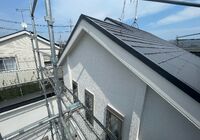 野田市山崎　戸建て住宅　外壁塗装工事　破風板塗装　施工後