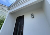 野田市山崎　戸建て住宅　外壁塗装工事　玄関軒天塗装　施工後