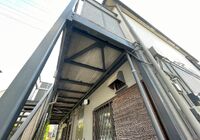 流山市東深井　アパート　外壁屋根塗装工事　鉄骨部　施工前