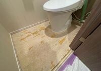 おおたかの森　マンション　トイレ床改修工事　既存CFシート剥がし　完了